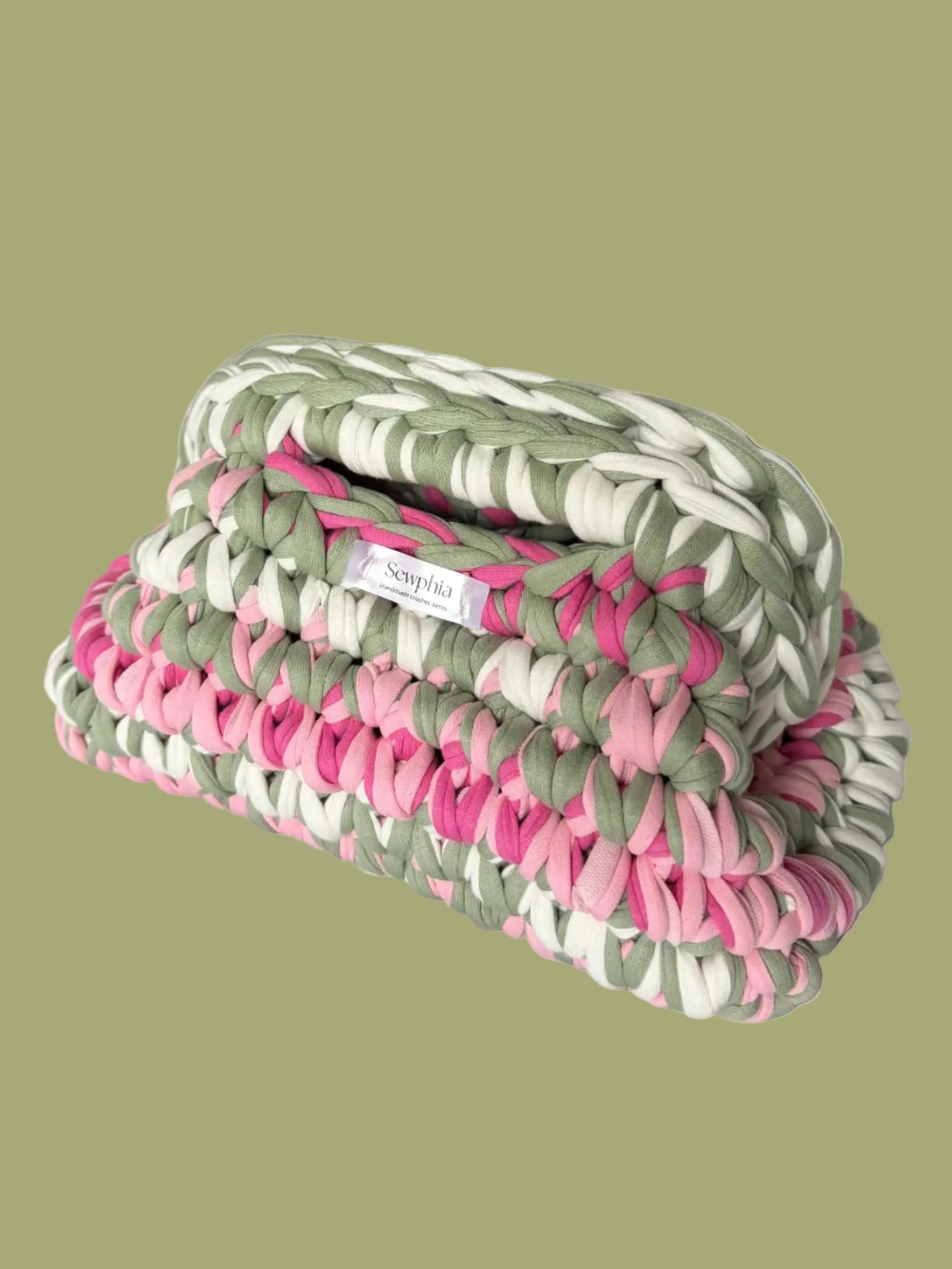 GREEN, PINK AND WHITE CLUTCH